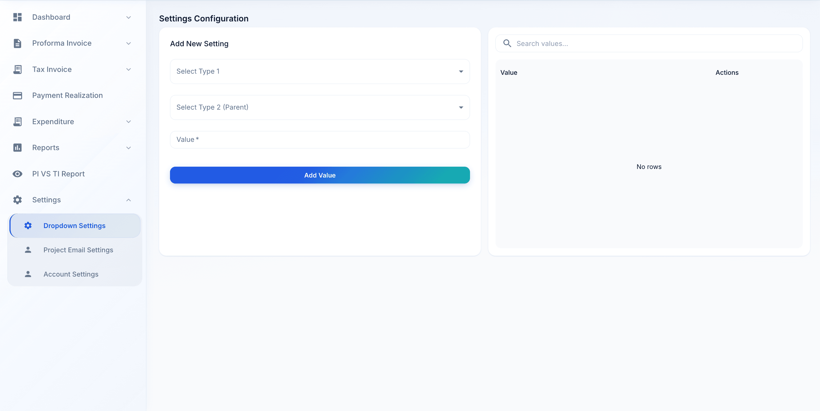 Settings — BillFlow 360 module preview